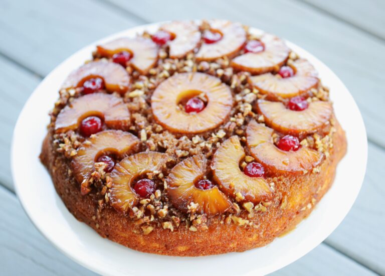 Pineapple and Pecan Upside-down Cake