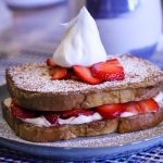 Stuffed Strawberry Sourdough French Toast